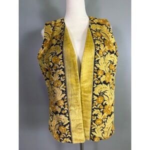 Vintage 60s Sands Hotel Inner Circle Rosenblum California Vest Mens L Floral MCM